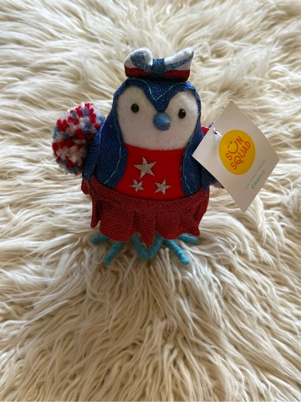 Target Sun Squad Featherly Friends Plush Bird STARLA Decor USA Patriotic Figure